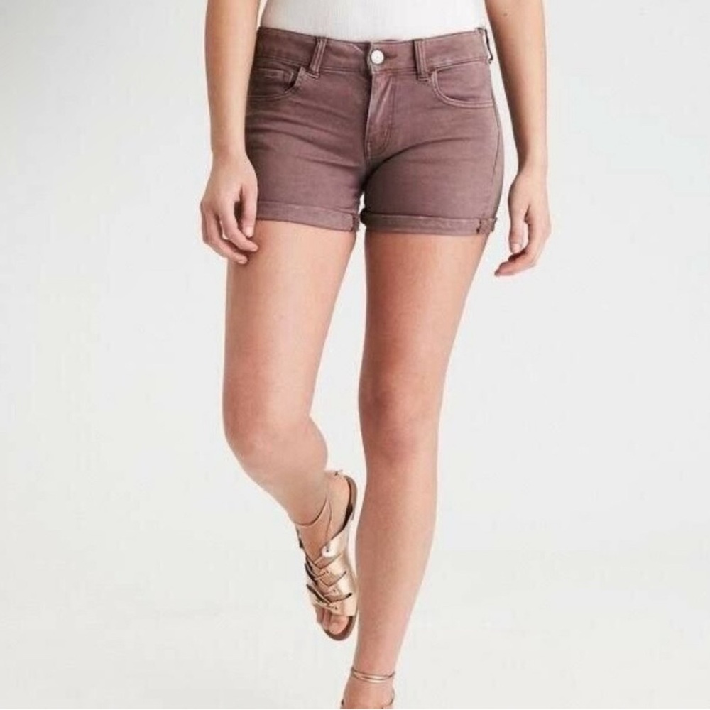 American Eagle Midi Super Stretch Twill X Shorts Casual AEO Womens Size 8